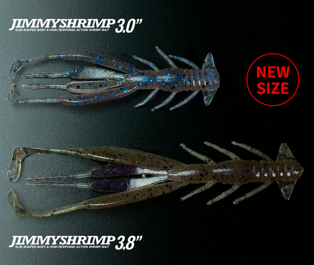 ジミーシュリンプに2024年新サイズ3inch登場！バス釣り用ホグ系ワーム
