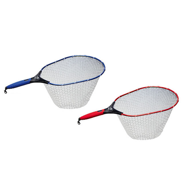 ラバーランディングネット ハイブリッドはハイブリッドハンドル搭載のランディングネット 丈夫で滑りにくいハンドルだから魚を取り込みやすい