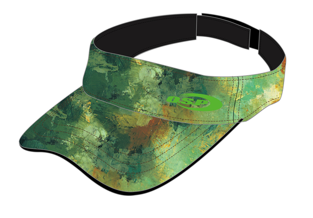 O S Pサンバイザーモデル6は19年新発売の油絵テイストのカモペイント柄サンバイザー