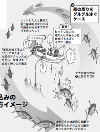 流し込みの釣り方イメージ