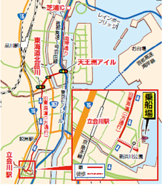 乗船場の地図