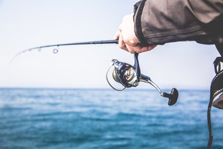 釣りの手元の写真