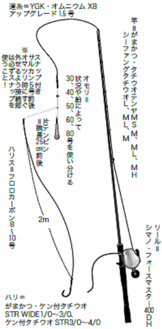 テンビン テンヤ どっち タチウオ解体新書 前編