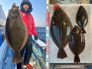 【釣果速報】75cmの座布団ヒラメ確保！船中7枚達成！三重県三幸丸船内はまるでヒラメ天国！