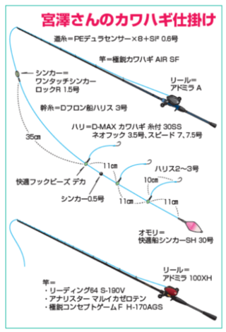 宮澤さんのカワハギ仕掛け