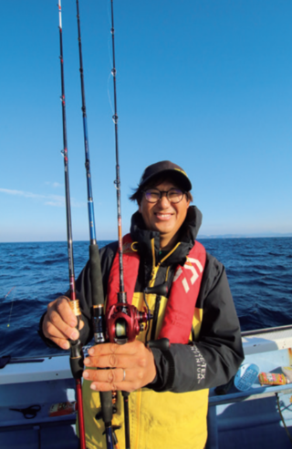 竿を持った宮澤さん