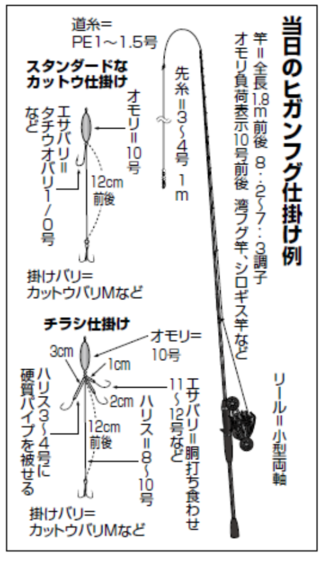 当日のヒガンフグ仕掛け例