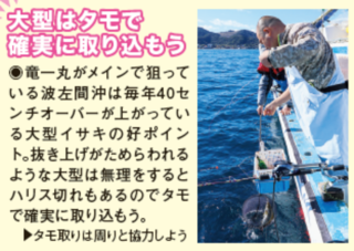 大型はタモで確実に取り込もう