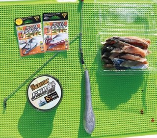 仕掛けとエサの写真