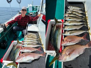 【釣果速報】和歌山県良栄丸でマダイ上がる！ブリ・ジャンボマアジ・オオモンハタなどゲストも多種多様！充実の釣行をお約束します！