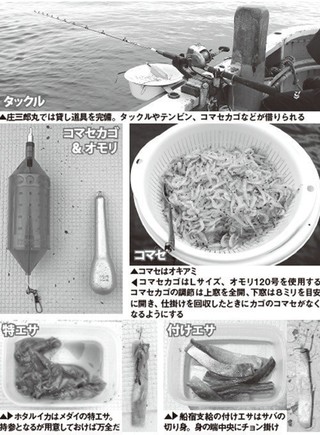 仕掛けとエサの写真