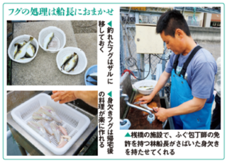 フグの処理は船長におまかせ