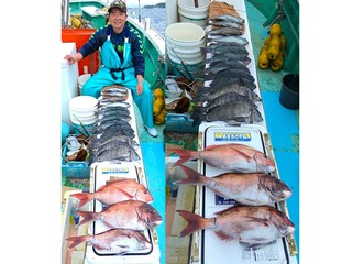 【釣果速報】神奈川県あまさけや丸で1.50kgの良型マダイをゲット！初心者アングラーもお土産どっさりの釣行になりますよ！