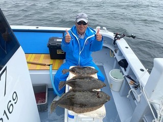 【釣果速報】神奈川県五エム丸でヒラメゲット！2.40kgの良型も！根魚獲るならすぐに乗船を！