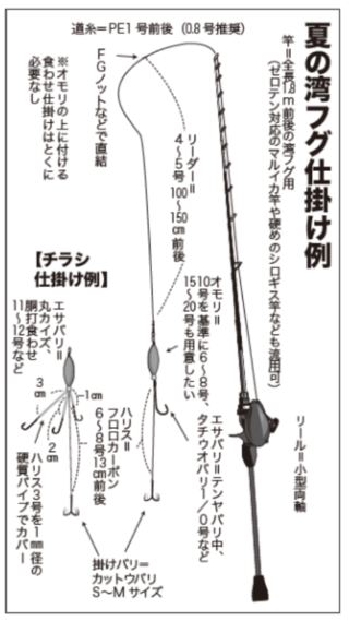 夏の湾フグ仕掛け例
