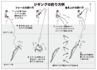 ジギングの釣り方例