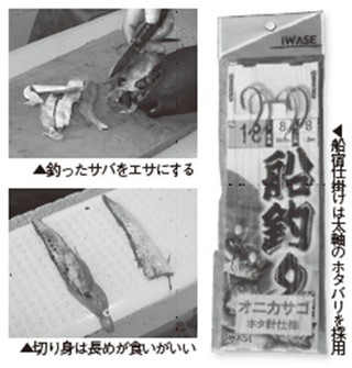 仕掛けとエサの写真
