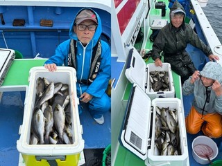 【釣果速報】朝からイサキ好調！ダブル、トリプルで竿頭は100匹！クーラーをいっぱいにしたい方は神奈川県大松丸へ急げ～！