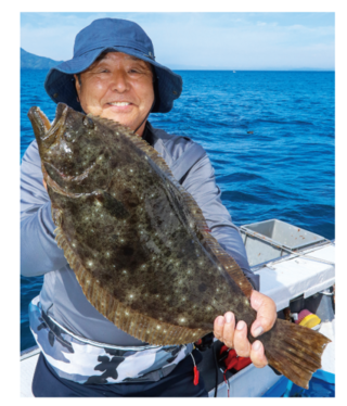 船中1枚目のヒラメ