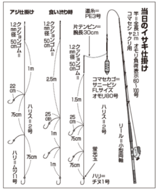 当日のイサキ仕掛け
