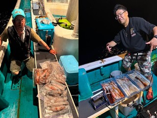 【釣果速報】和歌山県木下丸でアカイカざんまい！竿頭は54匹GET！おいしいイカを超新鮮な状態で食べられるのは釣り人の特権です！