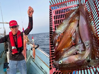 【釣果速報】福岡県新栄丸 -津屋崎-で30cmヤリイカ確保！TOP105匹GETで数・サイズともに絶好調！