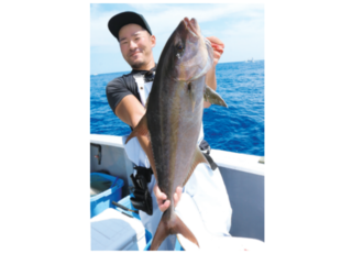 銭洲のムロアジ泳がせ本格期カンパチ