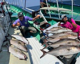 【釣果速報】11kgカンパチや13kgヒラマサなどダイナマイトな釣果でクーラーボックスが満タンに！静岡県南伊豆忠兵衛丸で青物との超真剣勝負を楽しもう！