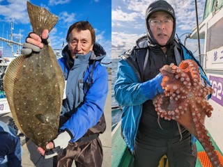 【釣果速報】茨城県長岡丸でヒラメ好調！2.20kgの大物や人気のマダコも登場！高活性な今が狙い目！