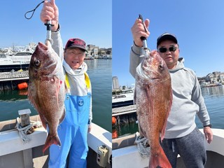 【釣果速報】福岡県木鶏丸で70cmのマダイゲット！アマダイ・ボッコ・オニカサゴ他も交じり豪華なお土産に！春の釣行ならこの船に決まり！