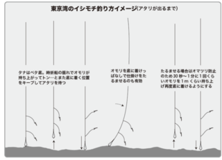 東京湾のイシモチ釣り方イメージ