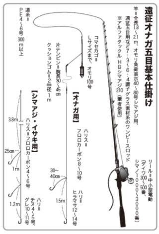 遠征オナガ五目基本仕掛け