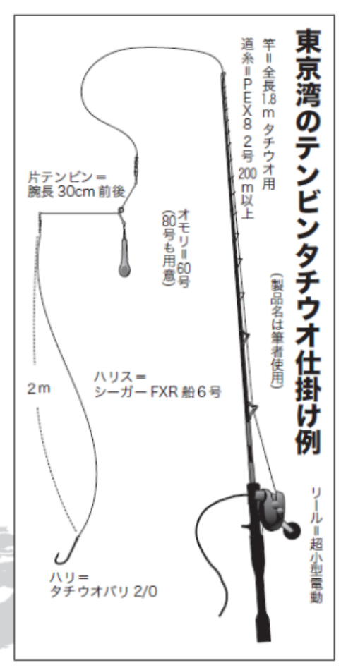 東京湾のテンビンタチウオ仕掛け