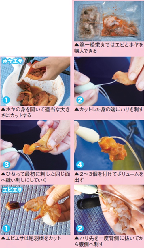 エサの付け方の写真