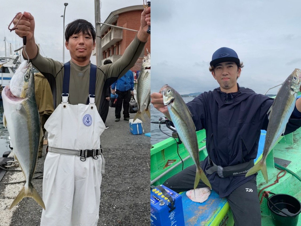 【釣果速報】雨の中でも絶好調！丸々と太ったナイスサイズのワラサも浮上！！神奈川県愛正丸でアジのダイレクトな引きを楽しむも良し！