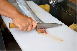 さばいている様子