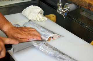 さばいている様子