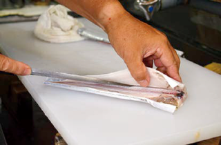 さばいている様子