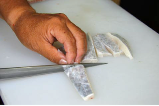 さばいている様子