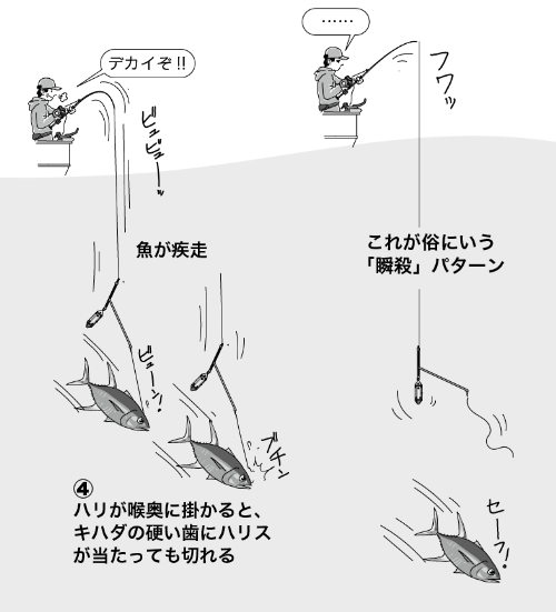 置き竿でバラすときの一例とバラさないための対策