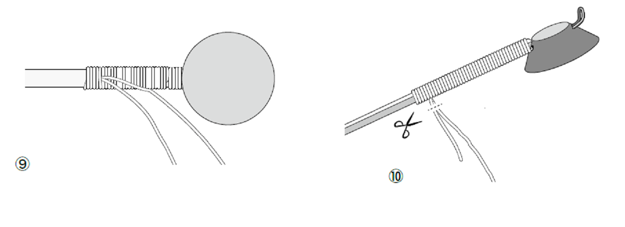 オモリの取り付け図
