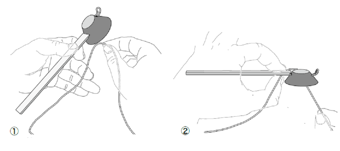 オモリの取り付け図