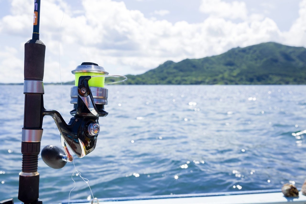 海釣りのタックルの写真