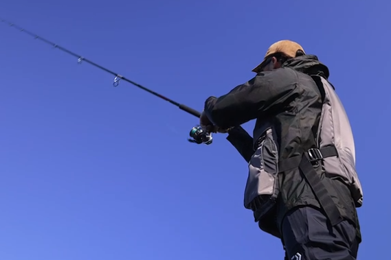 釣り人のアップ写真