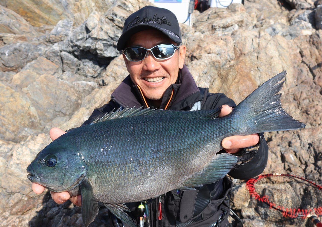 グレとアングラーの写真