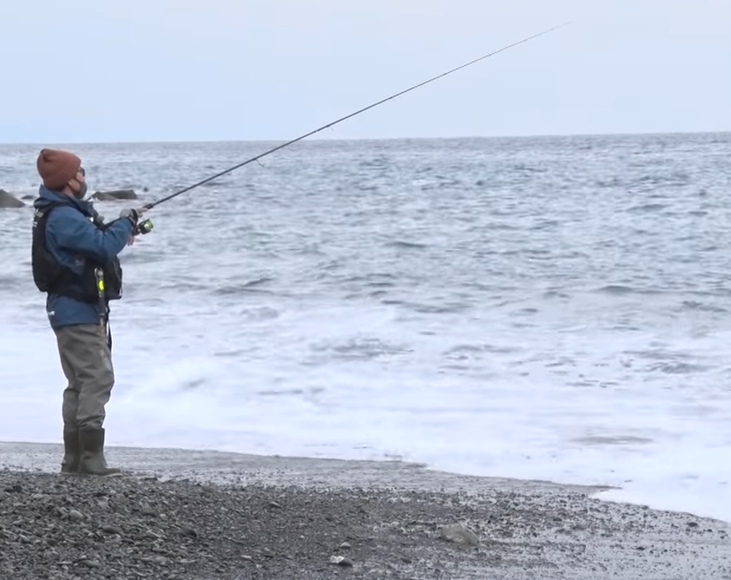 釣り人のアップ写真