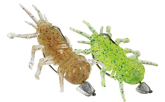 ワームとジグヘッドのアップ写真