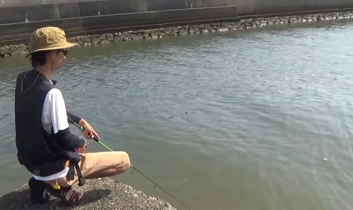 釣り人のアップ写真