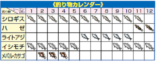 釣り物カレンダー
