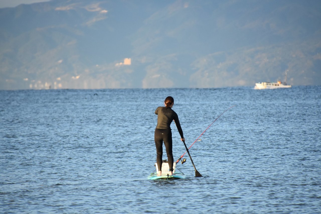 釣り人のアップ写真